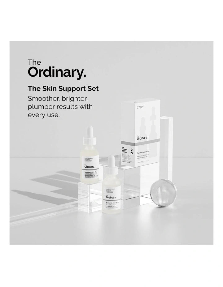 The Ordinary Hyaluronic Acid with 2% + B5 (30 ml) and Niacinamide 10% + Zinc 1% (30 ml)